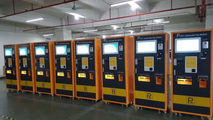Nouveau design machine automatique de paiement en espèces pour parking